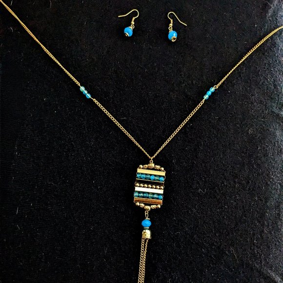 jcpenney | Jewelry | Native Inspired Setfaux Gold Chain And Faux Blue ...